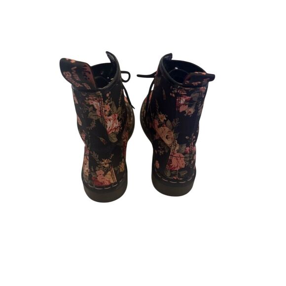 Dr. Martens Women's Pascal Rose Floral Combat Boots Black Size 10 - Picture 3 of 8